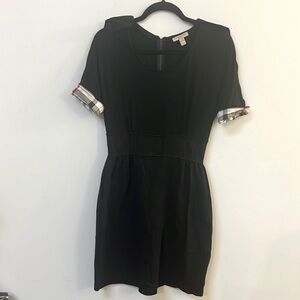 Burberry Black Dress with Plaid Accents